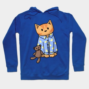 Ginger Cat in Pajamas Hoodie